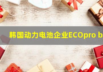 韩国动力电池企业ECOpro bm